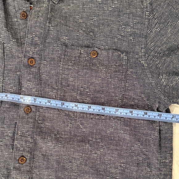 Men’s Patagonia Textured Navy Button Down Shirt | 55% Hemp 45% Cotton | Size M - Picture 5 of 7